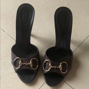 Brown Gucci heels